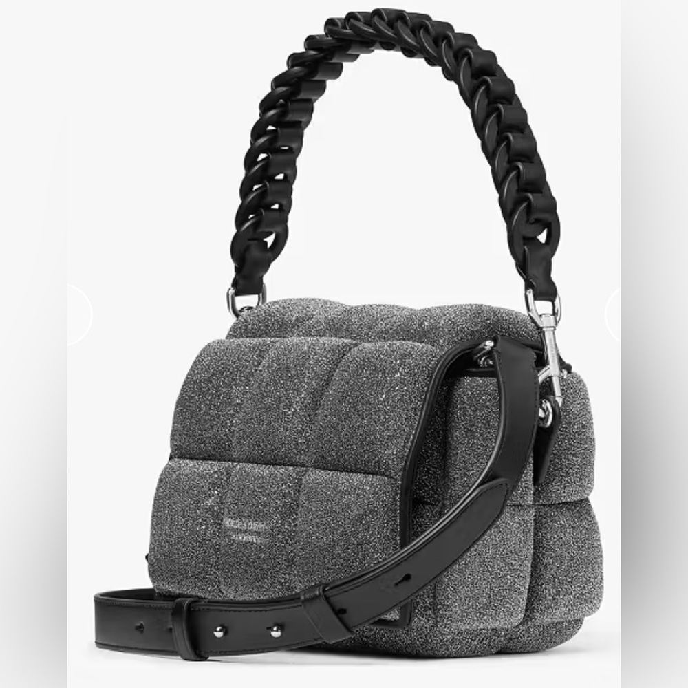 Kate Spade Boxxy Metallic Crossbody Gunmetal Silver NWT MSRP $528 - Picture 4 of 16
